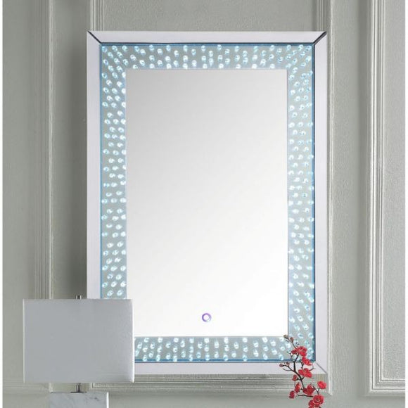 Nysa Wall Mirror (LED) -  Mirrored & Faux Crystals - 32