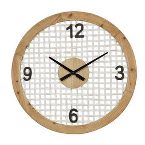 Large Round Wood Wall Clock