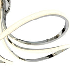 Curves Chandelier - LED Lighting - Chrome Metal