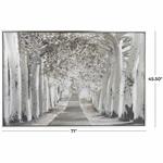Canvas Art - White Landscape Trees Framed Wall Art Decor