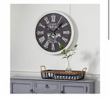 Vintage Wood Round Wall Clock