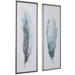 Cnavas Art - Blue Bird Feathers Framed Wall Art Decor