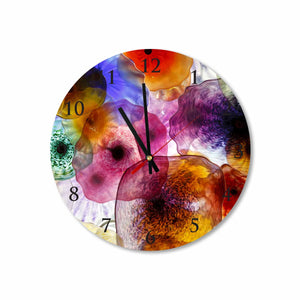 Colorful Mexican Bowls Round Acrylic Wall Clock