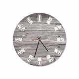 Wooden Dominoes Round/Square Acrylic Wall Clock