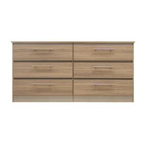 Walnut Veneer - 6 Drawers Dresser