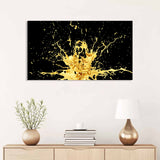 Tempered Glass Art - Yellow Paint Splash Wall Art Decor