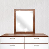 Walnut Veneer Dresser Mirror - 32"x 39"