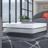 Swivel Coffee Table in White and Grey High Gloss