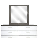 Grey Wood Veneer Dresser Mirror - 32"x 39"