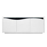 White High Gloss Contemporary Buffet with LED Light