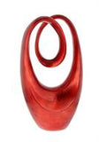 20" Polystone Decorative Abstract Sculpture in Red - Home Decor
