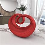 9" Polystone Decorative Abstract Sculpture in Red - Home Decor