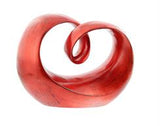 9" Polystone Decorative Abstract Sculpture in Red - Home Decor