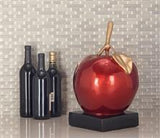 17"Fiberglass Red Apple Sculpture - Home Decor