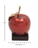 17"Fiberglass Red Apple Sculpture - Home Decor