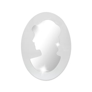 Modern Oval mirror with Woman - 32"x 43"