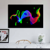 Tempered Glass Art - Colorful waves Abstract Fine Wall Art Decor