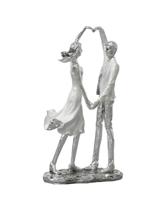 14” Couple Forming Heart Sculpture - Home Decor