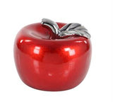 9" Ceramic Red Apple Sculpture - Home Decor
