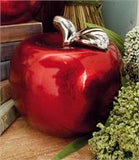 9"Ceramic Red Apple/Pear Set of Two - Home Decor