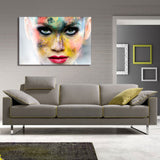 Tempered Glass Art - Face in Color Wall Art Decor