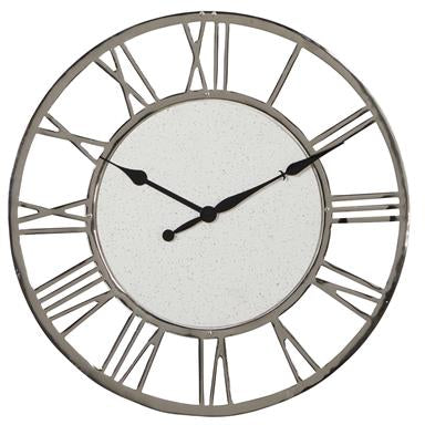 Gray Roman Round Wall Clock