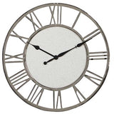 Gray Roman Round Wall Clock