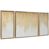 Canvas Art - Gold Geode Ombre Framed Wall Art Decor