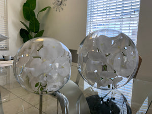 Crosswinds Ball with White Orchids