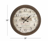 Vintage Russet Round Wall Clock
