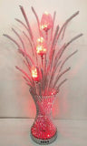 Flowers Table Lamp - Multicolor Lighting - Metal and Glass 35 inch