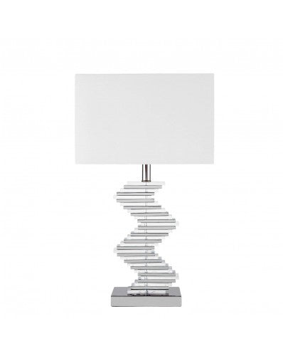 Crystal Two Tone Pave Table Lamp - 3 lighting Settings 27 inch