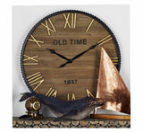 Copy of Brown Wood Farmhouse Vintage Wall Clock - 36" x 3" x 36"