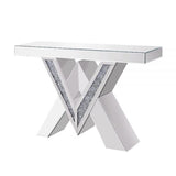 47" Noralie Console Table - Mirrored & Faux Diamonds