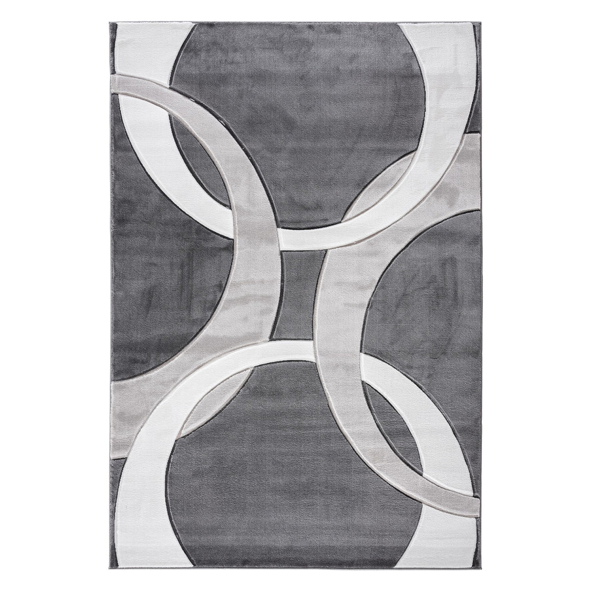 Shop Geometric Modern Grey Circles Rug Galeria Home Store