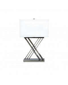 X Shape Chrome Table Lamp - Lighting 27 inch