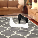 Triangle White and Black Coffee Table