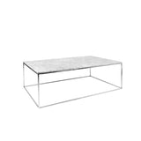 Marble Finish Coffee Table with Chrome Base