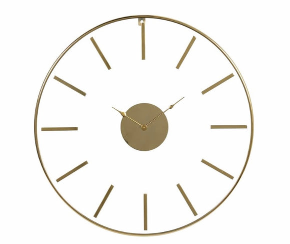 Large Round Gold Stainless Steel Modern Wall Clock
