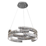 Ceiling Lamp - LED Lighting - Stainless Steel and Crystal