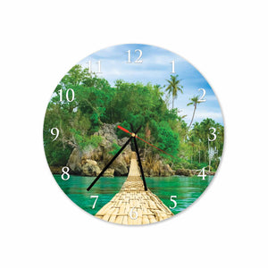 Bridge on Beach Round/Square Acrylic Wall Clock