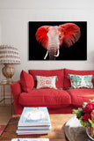 Tempered Glass Art - Red Elephant Wall art Decor