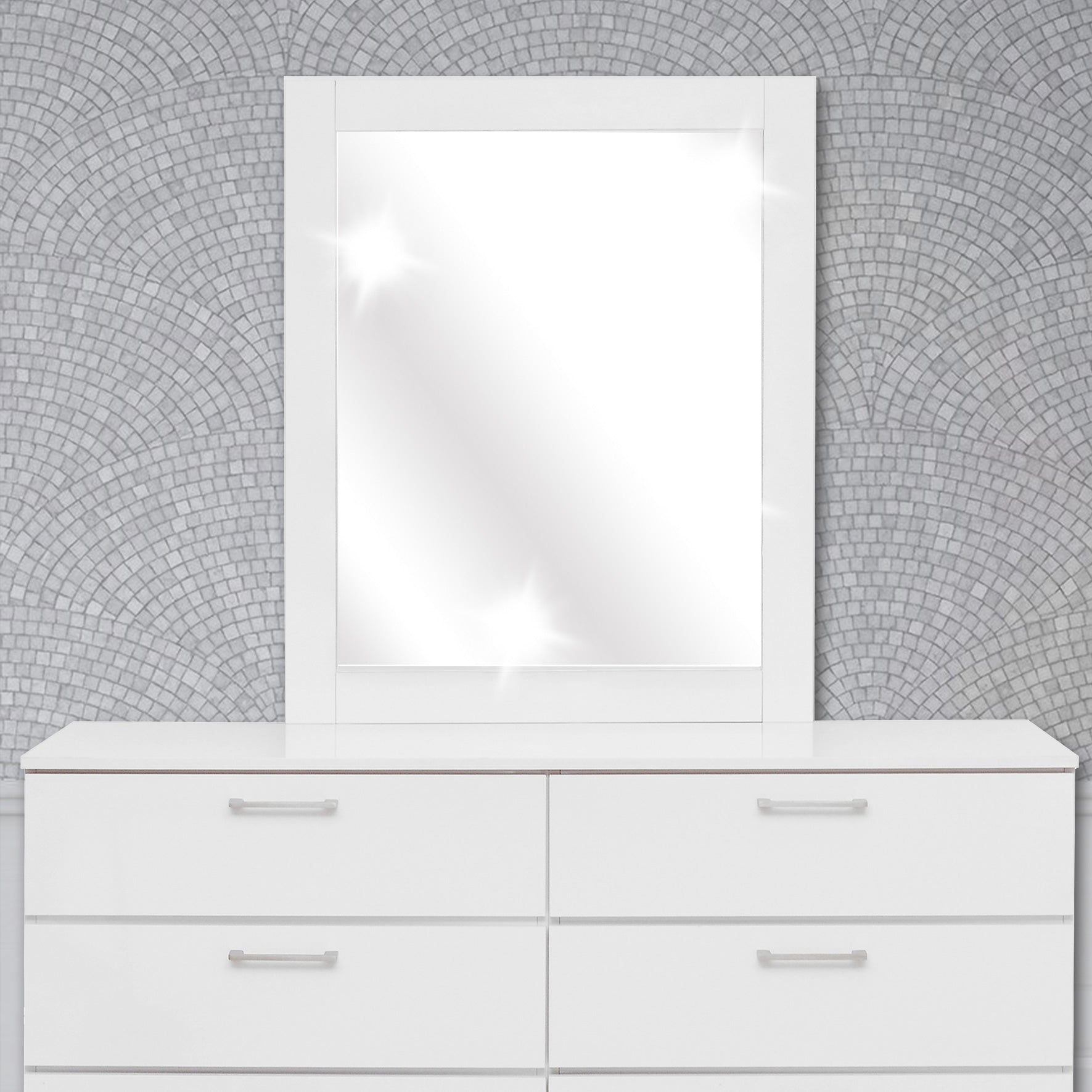 Shop High Glossy Dresser Mirror 32" X 39" - Galeria Home Store Shop High Glossy Dresser Mirror 32" X 39" - Galeria Home Store