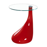 Red Tear Drop End Table