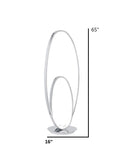 Milan Floor Lamp - LED Lighting - Chrome Aluminum 67 inch