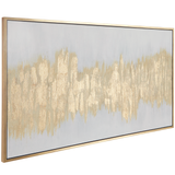 Canvas Art - Gold Geode Giltter Flakes Wall Art Decor