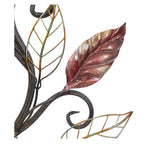 Metal Art - Multi Colored Traditional Leaves Wall Decor - 1" x 20" x 36"