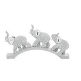Silver Polystone Elephant Sculpture - Home Decor