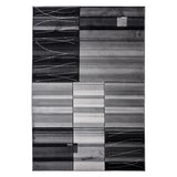 Geometric Modern Black Abstract Rug