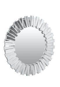Shop Modern Silver Round Wall Mirror - 36" Diameter - Galeria Home Store